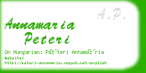 annamaria peteri business card